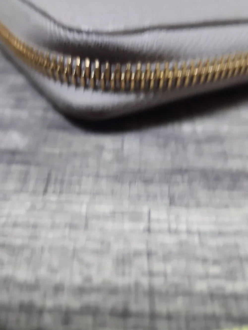 Furla Saffiano Zip Wallet in Pale Gray with Gold Hardware